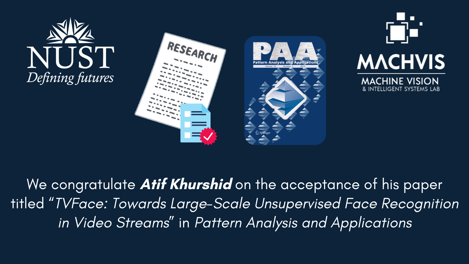 Atif Khurshid’s Research Published in Pattern Analysis and Applications