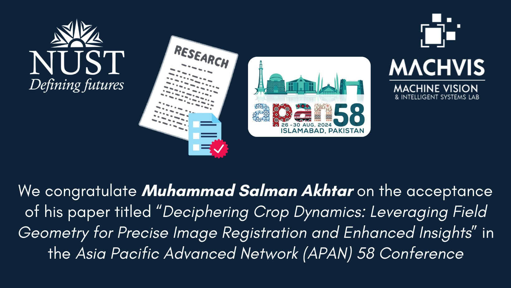 Muhammad Salman Akhtar’s Research Published in APAN 58