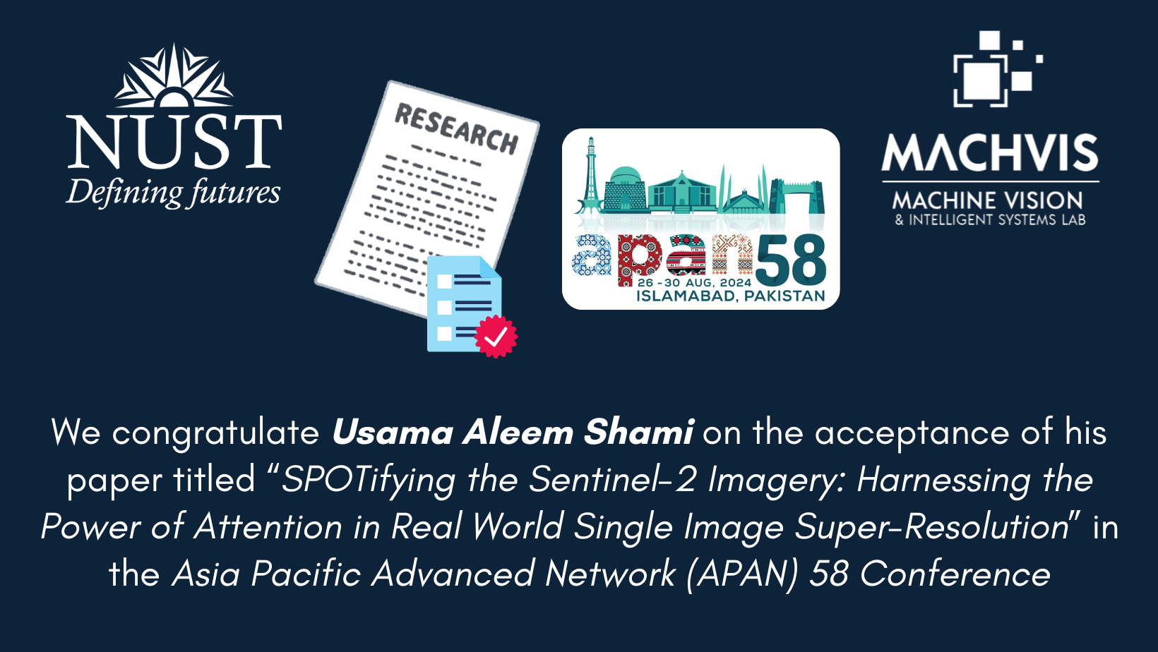 Usama Aleem Shami’s Research Published in APAN 58