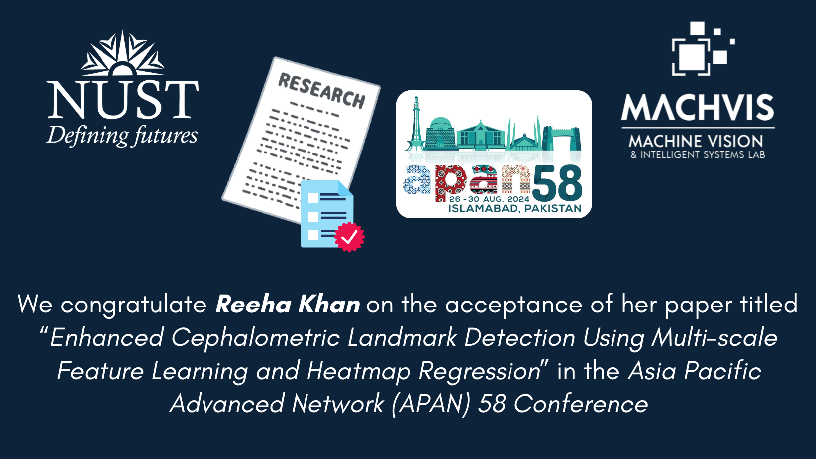 Reeha Khan’s Research Published in APAN 58
