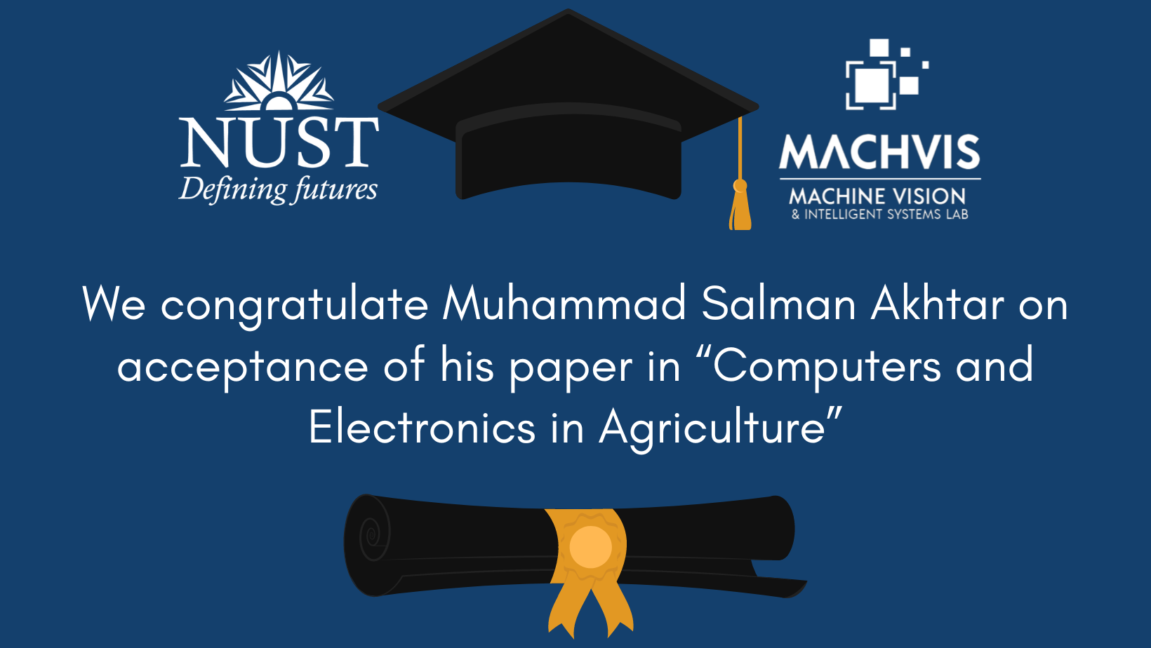 Congratulations to Muhammad Salman Akhtar on His Paper’s Acceptance in “Computers and Electronics in Agriculture”