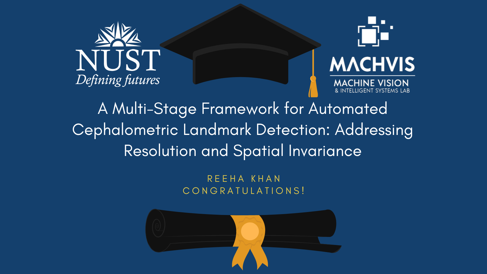 Reeha Khan has successfully completed her MS Thesis