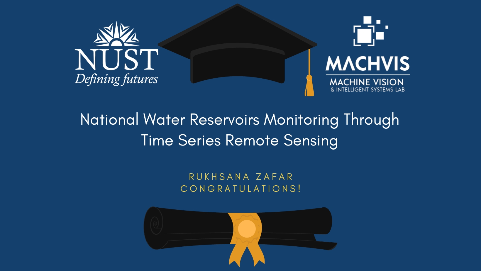 Rukhsana Zafar has successfully completed her MS Thesis